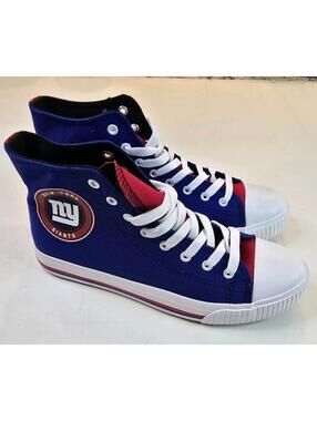 New York Giants FOCO High Top Canvas Sneakers Men's Size 9